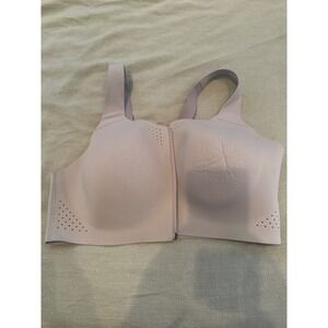VSX Victoria's Secret Front Zip Sports Bra Lavender 38DD High Impact Racerback